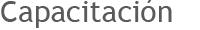 Capacitación